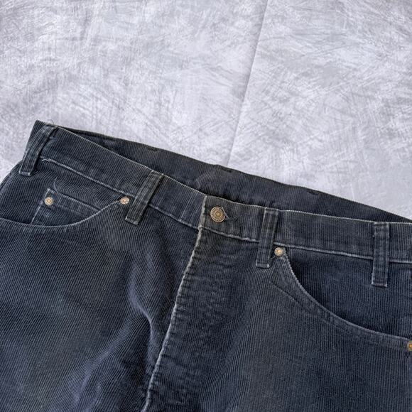 Men's Vintage 80's Levi's Faded Black Cords Corduroy Bootcut Pants Sz 34 x 32 - Picture 11 of 13